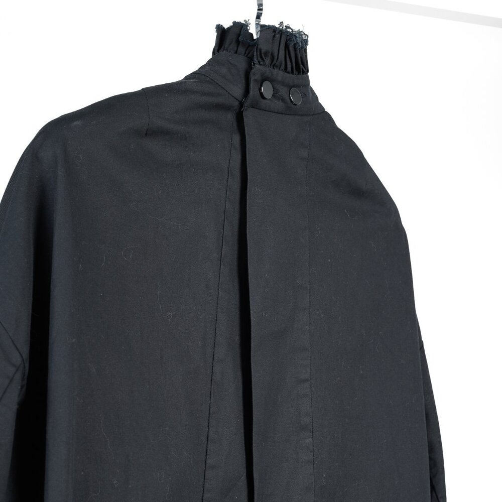 Ellery Rail Road Black Cotton Oversized Lace-Up Shirt - Picture 9 of 16